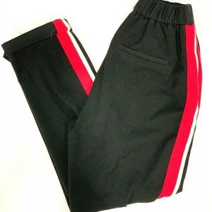 ZARA Trafaluc Black Side Striped Jogging/Trouser S